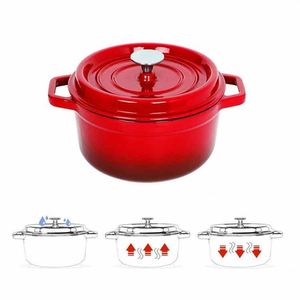 Nouvel ensemble de casseroles de cuisine émaillées personnalisées les plus vendues, batterie de cuisine en fonte émaillée antiadhésive en gros - Product Image 5