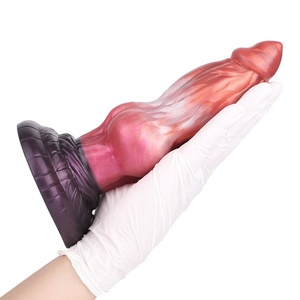 YOCY Dual Layer Silicone Dog <b>Dildo</b> with Suction Cup Soft Skin Hard Core <b>Dildo</b> Artificial Animal Penis Dog <b>Dildo</b> for Women Men - Product Image 4