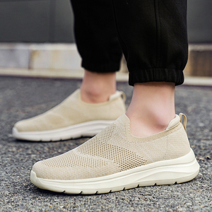 Nuevo Modelo de Zapatillas Deportivas Ligeras y Transpirables de Punto, Sin Cordones, para Parejas, con Punta Flexible y Amortiguación de Aire, Estilo para Caminar - Product Image 5