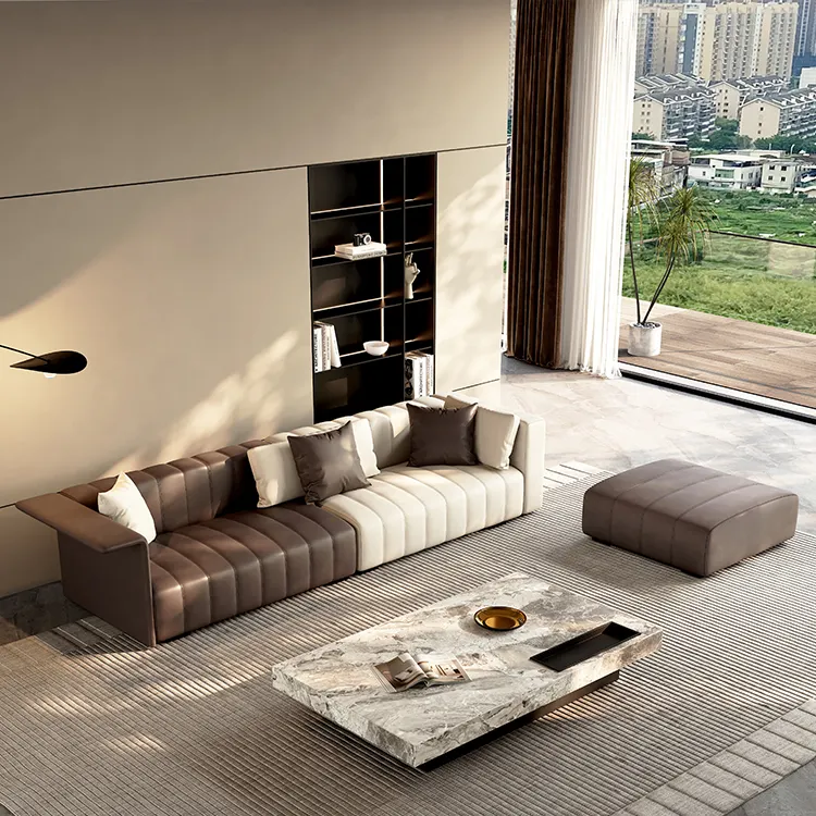 Professional Manufacture Leather Couches And Sofas Modern Italian Design For Home