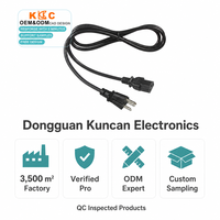 Câble d'alimentation pour ordinateur 18AWG 10A 125V IEC C13 NEMA 5-15P, cordon d'alimentation CA pour PC de bureau, moniteur, imprimante, serveur (vente en gros)