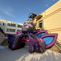 Décor de scène psychédélique personnalisé pour festival de musique et événement EDM, statue gonflable populaire pour fond de scène, gonflables psychédéliques