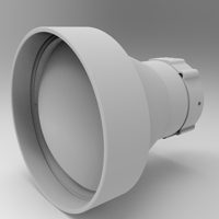 Objectif LWIR à focale fixe 75 mm F1.2 pour capteur infrarouge 1280x1024, vente chaude