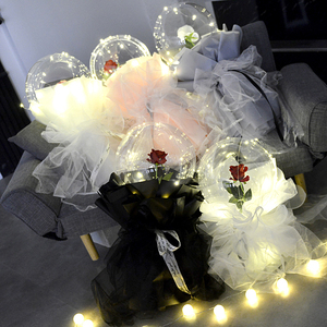 INS Nuovi prodotti regali <span class=keywords><strong>di</strong></span> San Valentino trasparente bobo ballon led rotonda rosa bobo <span class=keywords><strong>palloncini</strong></span> rosa fiori per la ragazza regalo dell'amante - Product Image 4