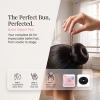 Kit de coiffure pour filles : filet à chignon invisible et élastique, accessoires de danse et de ballet faits main, cadeau pour femme