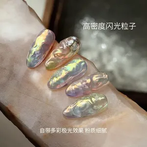 Polvo de Cromo para Uñas con Efecto Cojín de Aire, Pigmento Japonés Unicornio Neón Sirena Macaron Espejo Mágico Aurora Brillante para Arte de Uñas - Product Image 6