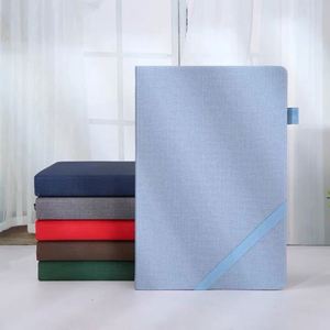 Customize Fabric Hardcover A5 Printed Diary Planner <b>Journal</b> Business Notebook Offset Paper Ballpen Triangle Elastic Band Closure - Product Image 3