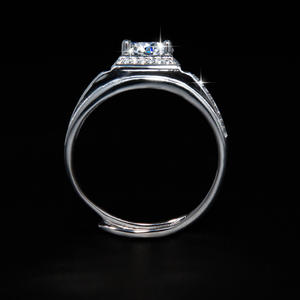 男性用ウェディングリングGRA認証<span class=keywords><strong>2</strong></span>カラットモアッサナイトスクエアリング婚約 - Product Image 5