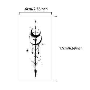 Luna e stelle geometrico temporaneo tatuaggio Semi permanente tatuaggio impermeabile per 2 settimane realistico tatuaggio <span class=keywords><strong>a</strong></span> base di erbe per il corpo del braccio - Product Image 2