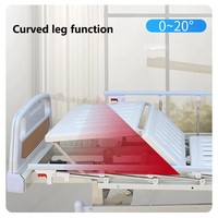 Lit d'hôpital pliable manuel à une poignée, réglable, avec support dorsal, cadre en métal et polymère, garantie 12 mois