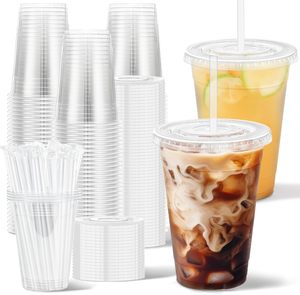 Gobelet jetable en forme de <span class=keywords><strong>U</strong></span> avec logo personnalisé, 16 oz, 32 oz, en PET transparent, pour matcha, café, boissons froides, <span class=keywords><strong>bubble</strong></span> <span class=keywords><strong>tea</strong></span>, boba, avec couvercle - Product Image 1