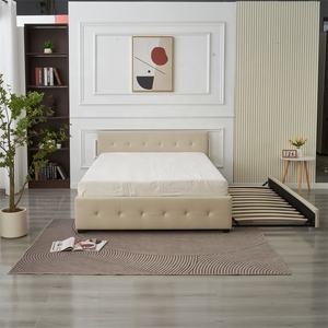 <span class=keywords><strong>Lit</strong></span> rembourré <span class=keywords><strong>de</strong></span> luxe au design moderne et minimaliste, avec <span class=keywords><strong>lit</strong></span> <span class=keywords><strong>gigogne</strong></span>, <span class=keywords><strong>lit</strong></span> confortable <span class=keywords><strong>de</strong></span> haute qualité disponible en tailles Queen, Double et Simple - Product Image 1