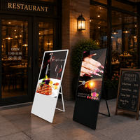 Afficheur numérique LCD portable de 55 pouces, mobile, avec Wifi, pour affichage numérique, panneau d'affichage numérique sur pied pour les magasins de détail et les hôtels