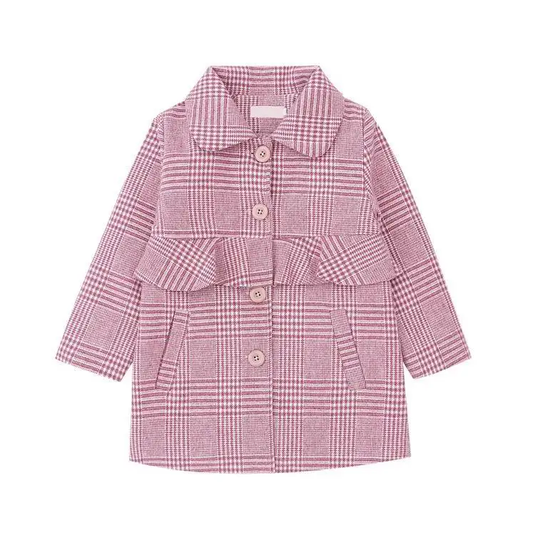 Nieuwe Premium Kinderkleding Kids Trench Bovenkleding Meisjes Jassen Met Geruit Ontwerp Van China