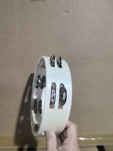 Grande Quantité Bon Prix Instrument à Percussion à Son Clair Cadeau Musical Bois <span class=keywords><strong>Tambourin</strong></span> Double Cloches 8 Pouces - Product Image 6