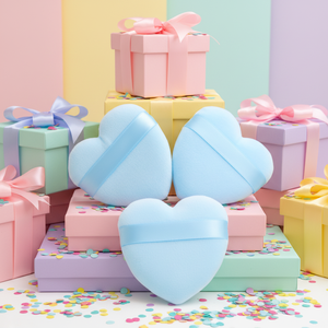 Éponge <span class=keywords><strong>de</strong></span> maquillage à marque privée, houppette douce pour blush et poudre, houppette personnalisée en forme <span class=keywords><strong>de</strong></span> cœur avec emballage - Product Image 6