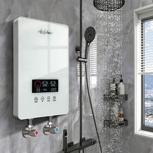 Chauffe-eau électrique domestique pour hôtel, 8000W, 220V, économie d'énergie, commande tactile, verre trempé, LED, température multipoint - Product Image 1