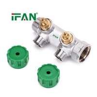 Collecteur PEX IFAN en laiton pour tuyaux PEX, intervalle 36mm 45mm, collecteur d'eau 3/4-1 pouce
