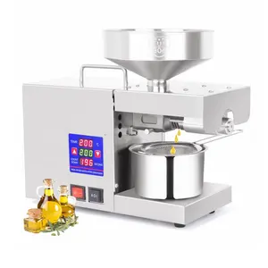 Temperature Control Oil Press/ Mini Olive Oil Mill Expeller/ Sesame Oil Press