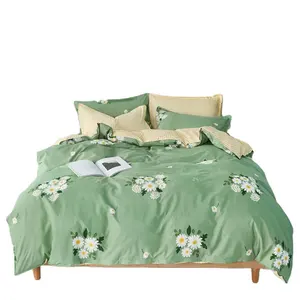 bed linen pink Suppliers-wholesale romantic 3d wedding pink rose 100% cotton duvet cover sets , bed linen , bedding set