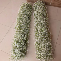Décoration de mariage de haute qualité, arrangement de fleurs de gypsophile, rangée de fleurs, décoration de table