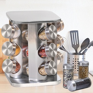 <strong>Large</strong> Capacity 90ml Moisture-Proof <strong>Spice</strong> Jar with Shaker Lid 360 Degree Rotating Storage <strong>Rack</strong> 1 Set Seasoning Bottle Box Packed - Product Image 4