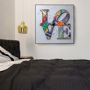 Moderne Décoration Murale Graffiti Art AMOUR Toile Peintures Sur Le Mur Art Affiches Imprime Mur Photos pour Salon Maison Cuadros - Product Image 5