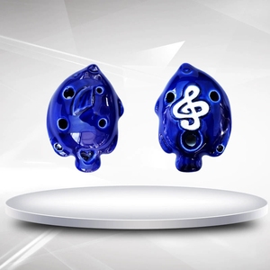 Mini ocarina portable en forme de poisson, instrument à vent en céramique à 6 trous, jouet musical facile à apprendre pour les enfants et les débutants - Product Image 3