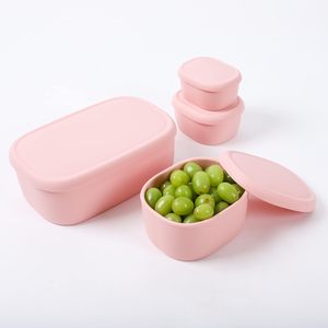 Hot Silicone Containers Foldable Silicone Food <b>Storage</b> Containers BPA Free Dishwasher and Freezer Safe - Product Image 4
