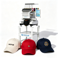 Machine à broder informatisée domestique à tête unique haute vitesse 9/12/15 aiguilles pour broderie de casquettes plates et de vêtements finis
