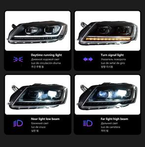Faro per <span class=keywords><strong>Volkswagen</strong></span> <span class=keywords><strong>Passat</strong></span> <span class=keywords><strong>B7</strong></span> 2012-2016, Faro LED Europeo con DRL, Faro HID con Occhio d'Angelo, Doppio Fascio Xenon, Accessori - Product Image 4