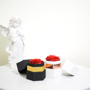 Il suo regalo festa della mamma <span class=keywords><strong>san</strong></span> <span class=keywords><strong>valentino</strong></span> anniversario di matrimonio compleanno conservato eterno per sempre 1 rosa in scatola esagonale - Product Image 3