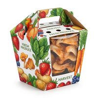 Boîte à fruits personnalisée, respirante, portable, avec poignée, pour pommes, fraises, cerises, emballage cadeau