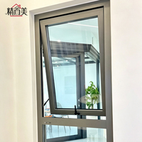 Fenêtre à battant supérieur en aluminium sur mesure avec loquet de limitation, bande d'étanchéité et cadre fin pour porche, véranda, bungalow, chalet, loggia