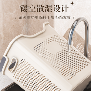 Cesto de ropa sucia de gran capacidad con 2 compartimentos para baño, dormitorio o vestidor - Product Image 4