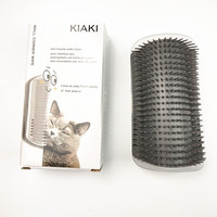 Brosse de toilettage double face pour chat, à fixer au mur ou au coin, brosse de massage douce, outil de toilettage en plastique, fournisseur de produits pour animaux de compagnie