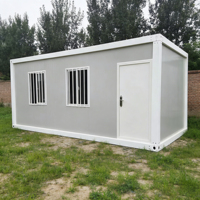 Maison conteneur durable à montage rapide, étanche et ignifuge, avec panneaux sandwich, pour projets de logement temporaire extérieur
