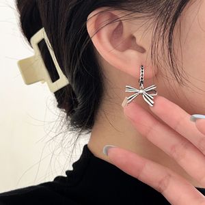 Yinruitai S925 Sterling Silver Bow <b>Stud</b> <b>Earrings</b> For Women Everyday Wear Light Luxury <b>Fine</b> Jewelry - Product Image 4