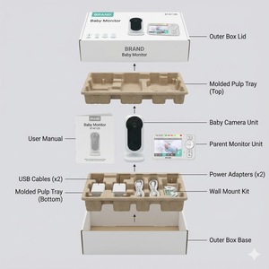 Secured Non-<b>WiFi</b> Video Baby Monitor with 390 m Long-Range Transmission, Night Vision, and Private Infant Monitoring - Product Image 3
