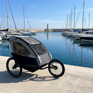Remolque para Bicicleta de Aleación de Aluminio para Perros (Urban Explorer, Suspensión Independiente, Carga Útil de 35 kg, Neumáticos Inflables de 20 Pulgadas) - Product Image 1