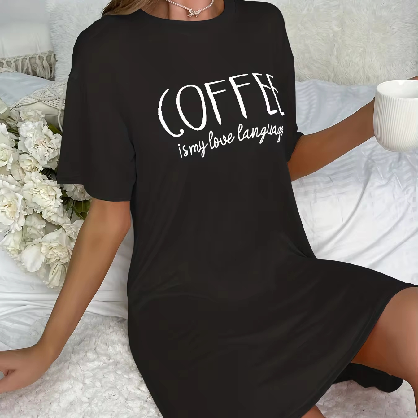 slim fit dress slacks Stylish Loose-Fit Long Sleeves Muslin Nightgown – Aes Studio