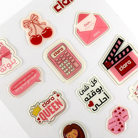 Autocollants en dôme époxy irisés imperméables personnalisés, étiquettes en résine cristalline personnalisées pour le scrapbooking, l'artisanat, l'emballage de cadeaux