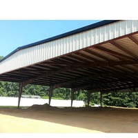 Structure en acier préfabriquée industrielle personnalisée, conception gratuite, construction de petit hangar pour chevaux, chèvres, vaches et bétail