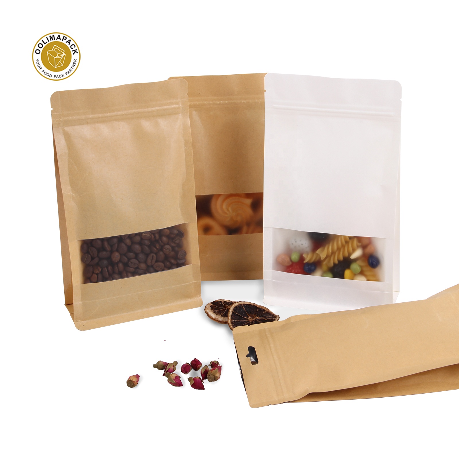 Doypack Sachet Kraft Tisane Sachet Kraft Avec Fenetre