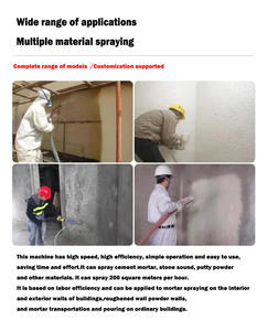 OFEITE 380V/220V Bomba de motor de alta eficiencia Máquina de pulverización de inyección de mortero de hormigón 100L Tolva 110sqm/hora para uso en construcción - Product Image 6