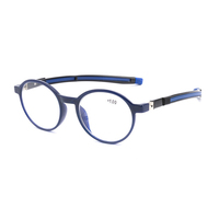 Sunbest 9001 TR90 Cadre Lunettes de Lecture Bleu Gris Magnétique Cou Suspendu Lecteurs Réglable Silicone Bras Lunettes À La Mode