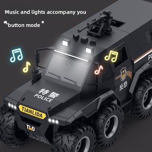 Kid của âm thanh quán tính và ánh sáng off road xe Tám bánh bọc thép đặc biệt xe cảnh sát Giáo dục và giáo dục sớm Quà Tặng - Product Image 4