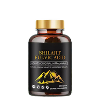 Poudre d'extrait de plante de Shilajit de haute pureté 20%-50% Composés humiques naturels d'acide fulvique 100g/500g/1kg Sac