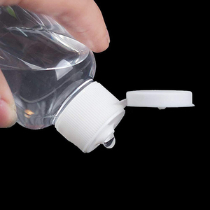 Tùy chỉnh 30ml - 500ml 1oz 2oz 4oz 5oz 8oz đạn vòng hình dạng trong suốt bóp chai nhựa với trắng đen lật đĩa mũ - Product Image 3