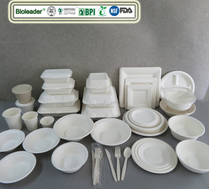100% Écologique Biodégradable Robuste Jetable Canne À Sucre Bagasse Pâte À Papier Assiette Compostable Gratuit pour La Fête À La Maison - Product Image 6